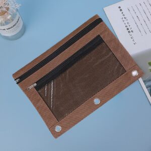 JLFNYA School Supplies Under $1! 3 Ring Pencil Pouch Clearance! Clear Pencil Pouch with Mesh Zipper,Multi-Color Clear Pencil Case,Cosmetic Bag Cute Pencil Case - Image 97