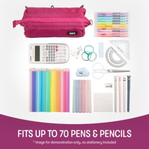 ZIPIT Lenny Pencil Case | Large Capacity Pencil Pouch | Aesthetic Case for College and Office (Teal) - Image 31