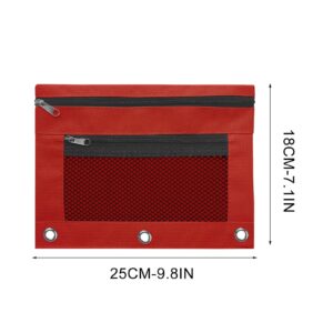 JLFNYA School Supplies Under $1! 3 Ring Pencil Pouch Clearance! Clear Pencil Pouch with Mesh Zipper,Multi-Color Clear Pencil Case,Cosmetic Bag Cute Pencil Case - Image 100