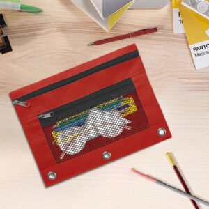 JLFNYA School Supplies Under $1! 3 Ring Pencil Pouch Clearance! Clear Pencil Pouch with Mesh Zipper,Multi-Color Clear Pencil Case,Cosmetic Bag Cute Pencil Case - Image 101