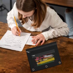 JLFNYA School Supplies Under $1! 3 Ring Pencil Pouch Clearance! Clear Pencil Pouch with Mesh Zipper,Multi-Color Clear Pencil Case,Cosmetic Bag Cute Pencil Case - Image 107