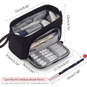 Ameitech Pencil Case,Large Capacity Pencil Pouch Handheld Pen Bag for School Teen Girl Boy,Blue - Image 8