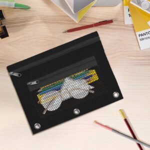 JLFNYA School Supplies Under $1! 3 Ring Pencil Pouch Clearance! Clear Pencil Pouch with Mesh Zipper,Multi-Color Clear Pencil Case,Cosmetic Bag Cute Pencil Case - Image 110