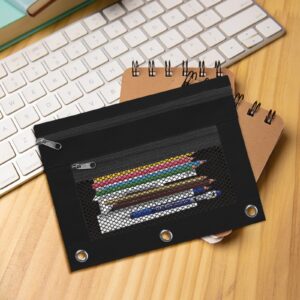 JLFNYA School Supplies Under $1! 3 Ring Pencil Pouch Clearance! Clear Pencil Pouch with Mesh Zipper,Multi-Color Clear Pencil Case,Cosmetic Bag Cute Pencil Case - Image 111