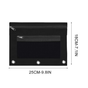 JLFNYA School Supplies Under $1! 3 Ring Pencil Pouch Clearance! Clear Pencil Pouch with Mesh Zipper,Multi-Color Clear Pencil Case,Cosmetic Bag Cute Pencil Case - Image 112