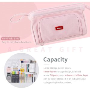 Ameitech Pencil Case,Large Capacity Pencil Pouch Handheld Pen Bag for School Teen Girl Boy,Blue - Image 15
