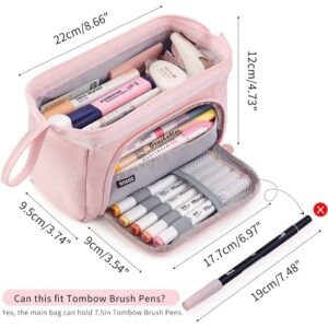 Ameitech Pencil Case,Large Capacity Pencil Pouch Handheld Pen Bag for School Teen Girl Boy,Blue - Image 19