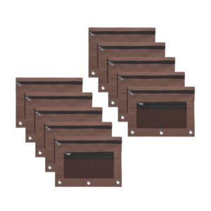 JLFNYA School Supplies Under $1! 3 Ring Pencil Pouch Clearance! Clear Pencil Pouch with Mesh Zipper,Multi-Color Clear Pencil Case,Cosmetic Bag Cute Pencil Case - Image 119