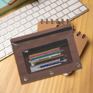 JLFNYA School Supplies Under $1! 3 Ring Pencil Pouch Clearance! Clear Pencil Pouch with Mesh Zipper,Multi-Color Clear Pencil Case,Cosmetic Bag Cute Pencil Case - Image 121