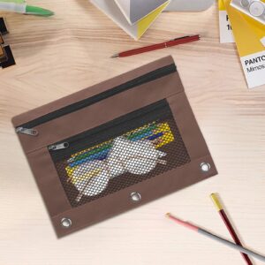 JLFNYA School Supplies Under $1! 3 Ring Pencil Pouch Clearance! Clear Pencil Pouch with Mesh Zipper,Multi-Color Clear Pencil Case,Cosmetic Bag Cute Pencil Case - Image 122