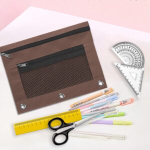 JLFNYA School Supplies Under $1! 3 Ring Pencil Pouch Clearance! Clear Pencil Pouch with Mesh Zipper,Multi-Color Clear Pencil Case,Cosmetic Bag Cute Pencil Case - Image 123