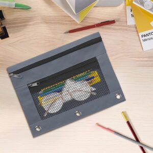 JLFNYA School Supplies Under $1! 3 Ring Pencil Pouch Clearance! Clear Pencil Pouch with Mesh Zipper,Multi-Color Clear Pencil Case,Cosmetic Bag Cute Pencil Case - Image 130