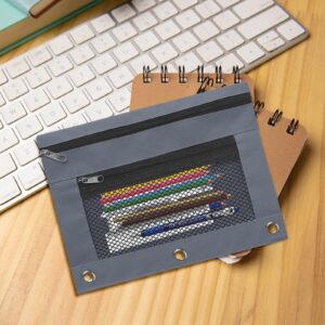 JLFNYA School Supplies Under $1! 3 Ring Pencil Pouch Clearance! Clear Pencil Pouch with Mesh Zipper,Multi-Color Clear Pencil Case,Cosmetic Bag Cute Pencil Case - Image 131