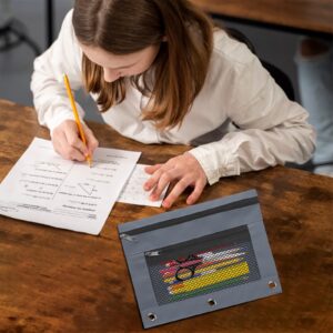 JLFNYA School Supplies Under $1! 3 Ring Pencil Pouch Clearance! Clear Pencil Pouch with Mesh Zipper,Multi-Color Clear Pencil Case,Cosmetic Bag Cute Pencil Case - Image 133