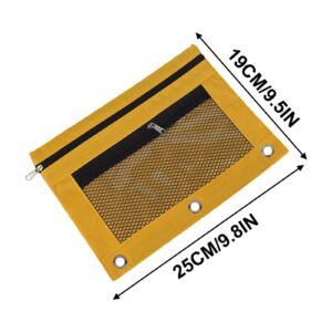 JLFNYA School Supplies Under $1! 3 Ring Pencil Pouch Clearance! Clear Pencil Pouch with Mesh Zipper,Multi-Color Clear Pencil Case,Cosmetic Bag Cute Pencil Case - Image 139