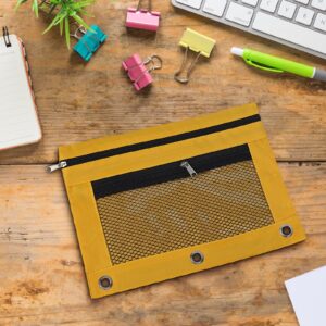 JLFNYA School Supplies Under $1! 3 Ring Pencil Pouch Clearance! Clear Pencil Pouch with Mesh Zipper,Multi-Color Clear Pencil Case,Cosmetic Bag Cute Pencil Case - Image 140