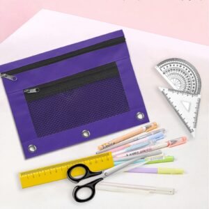 JLFNYA School Supplies Under $1! 3 Ring Pencil Pouch Clearance! Clear Pencil Pouch with Mesh Zipper,Multi-Color Clear Pencil Case,Cosmetic Bag Cute Pencil Case - Image 142