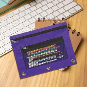 JLFNYA School Supplies Under $1! 3 Ring Pencil Pouch Clearance! Clear Pencil Pouch with Mesh Zipper,Multi-Color Clear Pencil Case,Cosmetic Bag Cute Pencil Case - Image 143