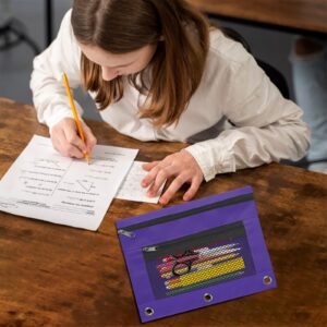 JLFNYA School Supplies Under $1! 3 Ring Pencil Pouch Clearance! Clear Pencil Pouch with Mesh Zipper,Multi-Color Clear Pencil Case,Cosmetic Bag Cute Pencil Case - Image 145