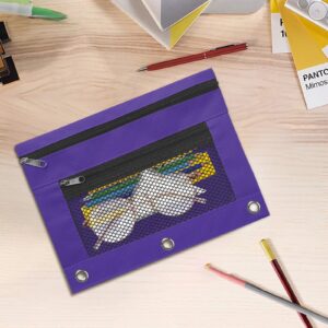 JLFNYA School Supplies Under $1! 3 Ring Pencil Pouch Clearance! Clear Pencil Pouch with Mesh Zipper,Multi-Color Clear Pencil Case,Cosmetic Bag Cute Pencil Case - Image 147