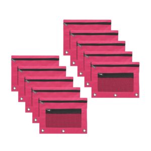 JLFNYA School Supplies Under $1! 3 Ring Pencil Pouch Clearance! Clear Pencil Pouch with Mesh Zipper,Multi-Color Clear Pencil Case,Cosmetic Bag Cute Pencil Case - Image 148