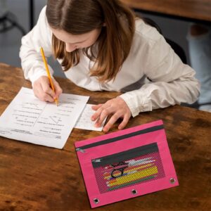 JLFNYA School Supplies Under $1! 3 Ring Pencil Pouch Clearance! Clear Pencil Pouch with Mesh Zipper,Multi-Color Clear Pencil Case,Cosmetic Bag Cute Pencil Case - Image 150