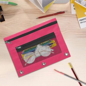 JLFNYA School Supplies Under $1! 3 Ring Pencil Pouch Clearance! Clear Pencil Pouch with Mesh Zipper,Multi-Color Clear Pencil Case,Cosmetic Bag Cute Pencil Case - Image 152