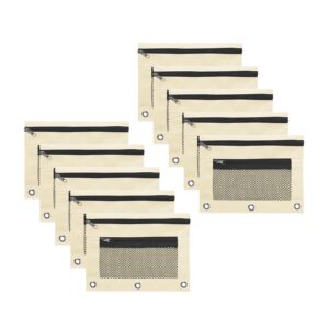 JLFNYA School Supplies Under $1! 3 Ring Pencil Pouch Clearance! Clear Pencil Pouch with Mesh Zipper,Multi-Color Clear Pencil Case,Cosmetic Bag Cute Pencil Case - Image 155