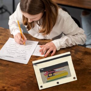 JLFNYA School Supplies Under $1! 3 Ring Pencil Pouch Clearance! Clear Pencil Pouch with Mesh Zipper,Multi-Color Clear Pencil Case,Cosmetic Bag Cute Pencil Case - Image 157