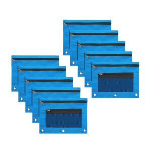 JLFNYA School Supplies Under $1! 3 Ring Pencil Pouch Clearance! Clear Pencil Pouch with Mesh Zipper,Multi-Color Clear Pencil Case,Cosmetic Bag Cute Pencil Case - Image 162