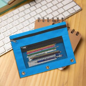 JLFNYA School Supplies Under $1! 3 Ring Pencil Pouch Clearance! Clear Pencil Pouch with Mesh Zipper,Multi-Color Clear Pencil Case,Cosmetic Bag Cute Pencil Case - Image 163