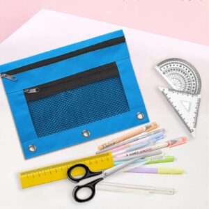 JLFNYA School Supplies Under $1! 3 Ring Pencil Pouch Clearance! Clear Pencil Pouch with Mesh Zipper,Multi-Color Clear Pencil Case,Cosmetic Bag Cute Pencil Case - Image 164