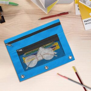 JLFNYA School Supplies Under $1! 3 Ring Pencil Pouch Clearance! Clear Pencil Pouch with Mesh Zipper,Multi-Color Clear Pencil Case,Cosmetic Bag Cute Pencil Case - Image 166