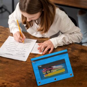 JLFNYA School Supplies Under $1! 3 Ring Pencil Pouch Clearance! Clear Pencil Pouch with Mesh Zipper,Multi-Color Clear Pencil Case,Cosmetic Bag Cute Pencil Case - Image 168