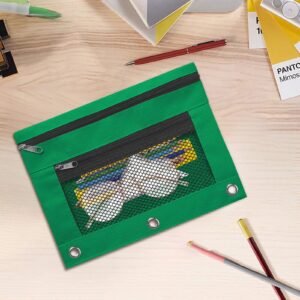 JLFNYA School Supplies Under $1! 3 Ring Pencil Pouch Clearance! Clear Pencil Pouch with Mesh Zipper,Multi-Color Clear Pencil Case,Cosmetic Bag Cute Pencil Case - Image 171