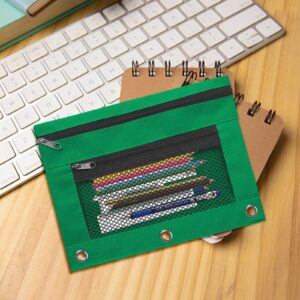 JLFNYA School Supplies Under $1! 3 Ring Pencil Pouch Clearance! Clear Pencil Pouch with Mesh Zipper,Multi-Color Clear Pencil Case,Cosmetic Bag Cute Pencil Case - Image 172