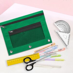 JLFNYA School Supplies Under $1! 3 Ring Pencil Pouch Clearance! Clear Pencil Pouch with Mesh Zipper,Multi-Color Clear Pencil Case,Cosmetic Bag Cute Pencil Case - Image 173