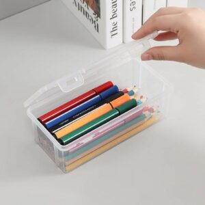GFHFHITJ Plastic Pencil Box Large Capacity Pencil Boxes Clear Boxes with Snap-Tight Lid Stackable Design And Stylish Office Supplies Storage Organizer Box - Image 51