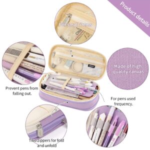 Hajmiiikey Canvas Pencil Cases,Dark Blue - Image 7