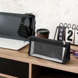 GFHFHITJ Plastic Pencil Box Large Capacity Pencil Boxes Clear Boxes with Snap-Tight Lid Stackable Design And Stylish Office Supplies Storage Organizer Box - Image 75