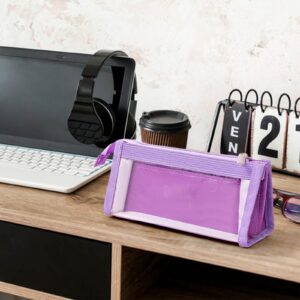 GFHFHITJ Plastic Pencil Box Large Capacity Pencil Boxes Clear Boxes with Snap-Tight Lid Stackable Design And Stylish Office Supplies Storage Organizer Box - Image 81