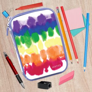 Justice Metallic Rainbow Tie-Dye Zipper Pencil Case - Image 6