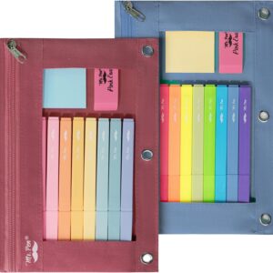 Mr. Pen- Pencil Pouch, 2 Pack, Pencil Pouches, Pencil Pouch for 3 Ring Binder Pencil Pouch, Pencil Cases, Flat Pencil Case for Binder Pouch - Image 1