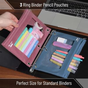 Mr. Pen- Pencil Pouch, 2 Pack, Pencil Pouches, Pencil Pouch for 3 Ring Binder Pencil Pouch, Pencil Cases, Flat Pencil Case for Binder Pouch - Image 3