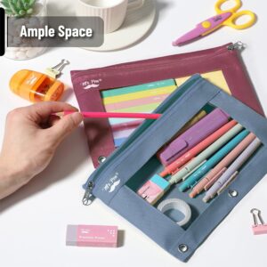 Mr. Pen- Pencil Pouch, 2 Pack, Pencil Pouches, Pencil Pouch for 3 Ring Binder Pencil Pouch, Pencil Cases, Flat Pencil Case for Binder Pouch - Image 5