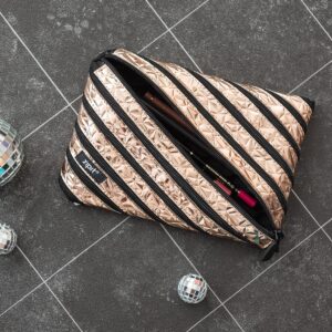 ZIPIT Metallic Large Pencil Case for Girls, Large Capacity Pencil Pouch, Case for Elementary School & Middle School (Silver-Rainbow) - Image 10