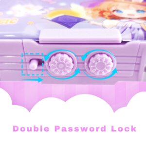 Ristpal Pop up Multi Function Pencil Case l(6-12), Cute Cartoon Pencil Box with Sharpener, Schedule, Whiteboard(Purple) - Image 6