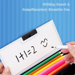 Ristpal Pop up Multi Function Pencil Case l(6-12), Cute Cartoon Pencil Box with Sharpener, Schedule, Whiteboard(Purple) - Image 9