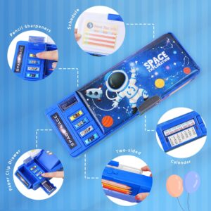 Ristpal Pop up Multi Function Pencil Case l(6-12), Cute Cartoon Pencil Box with Sharpener, Schedule, Whiteboard(Purple) - Image 16