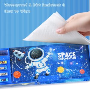 Ristpal Pop up Multi Function Pencil Case l(6-12), Cute Cartoon Pencil Box with Sharpener, Schedule, Whiteboard(Purple) - Image 19